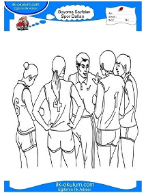 Çocuklar İçin Voleybol Boyama Sayfaları 